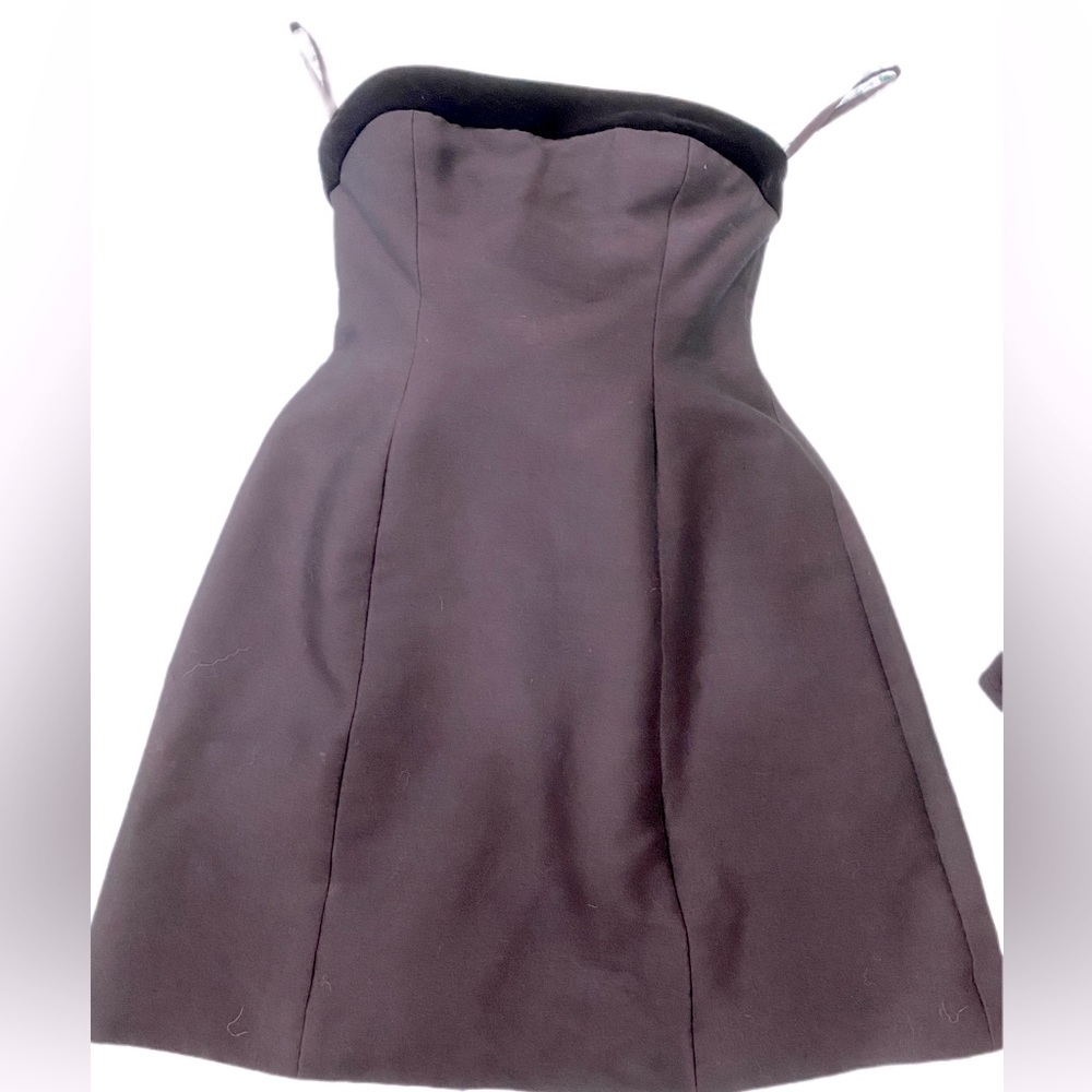 Vintage Oscar De La Renta strapless wool & silk cocktail dress. Pink Label sz 10 - Picture 6 of 16